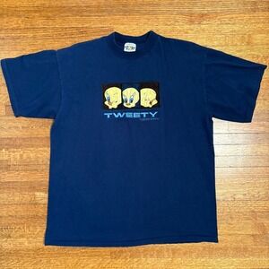 Vintage 1996 Looney Tunes Tweety Bird Warner Bros T Shirt‎ Mens Large